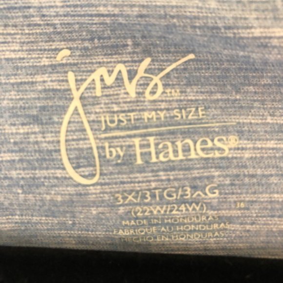 Blue & White Striped Glitter Tiger V Neck SZ 3X - Picture 4 of 6